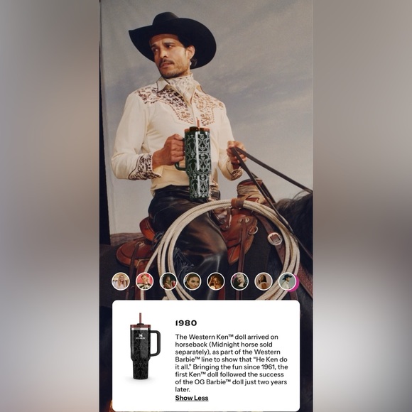 BNIB 40oz ‘80s Western Ken Stanley x Barbie Limited Edition Tumbler - Picture 8 of 10